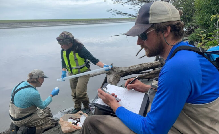 Sampling from the Akwe River, August 2019