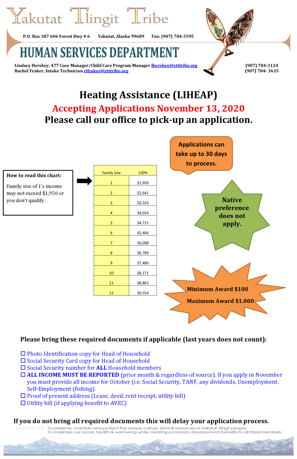 LIHEAP (Heating Assistance Program) Now Accepting Applications!